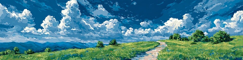 CIELO CERULEO E CAMPI ONDULATI