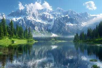 Fototapeta premium lake in the mountains