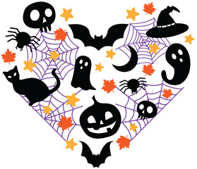 Halloween Spooky Heart Design