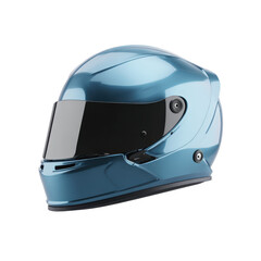 Fototapeta premium Blue Racing Helmet with Protective Visor for Motor Sports and Automotive Enthusiasts on transparent background