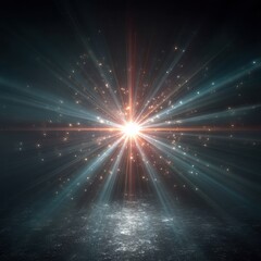 Bright Light Burst with Glowing Particles and Radiant Effects