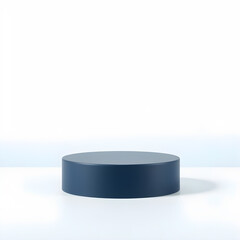 Minimalist Blue Podium on Soft Gradient Background