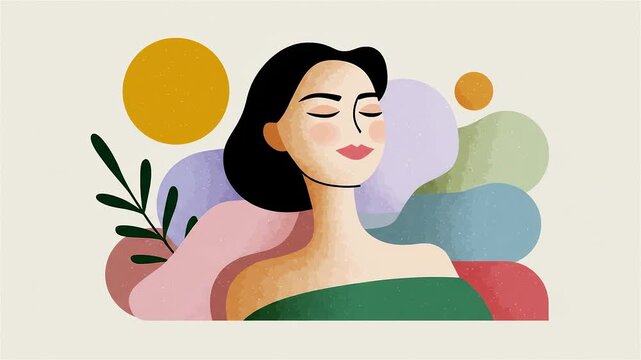 Exploring the beauty of self-reflection and tranquility through artistic expression in a serene landscape
