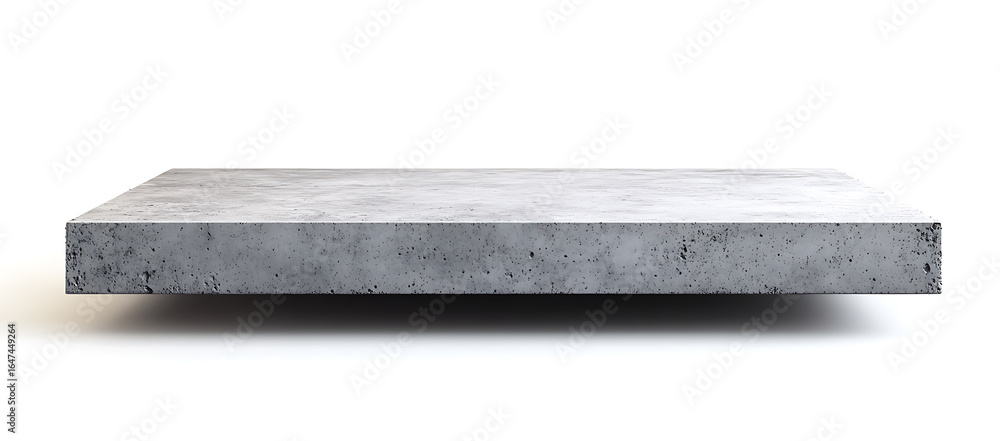 Poster empty concrete platform or podium against white background for product display