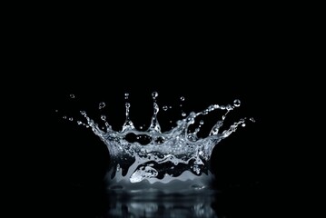 water splash Black Background