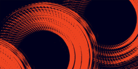 Tire tracks, motorbike wheel or car tread marks, grunge vector. Bicycle or motocross road rally tire tracks, speed motorbike racing rubber track pattern, traction tires in red.