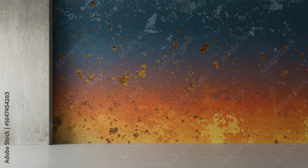 Wall mural a textured wall with an abstract design and a grunge effect, creating a vintage and rustic backdrop 