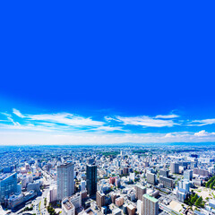 浜松駅 の 北側 の 浜松城 を 望む パノラマビュー 【 浜松市 の 都市風景 】