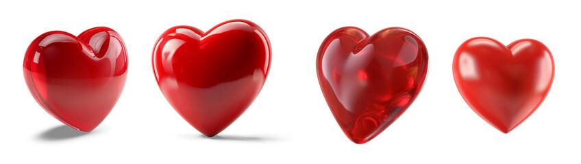 Harmony of Hearts: An array of meticulously crafted, vibrant red hearts stands as a potent symbol of love, emotion, and deep affection.