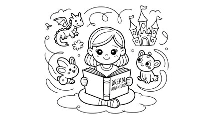 Enchanted Reading A Little Girl Lost in a World of Fairytales