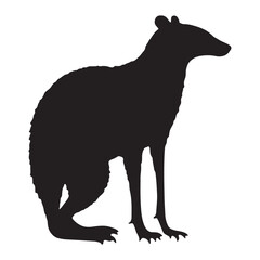 Wild Mammal Silhouette Vector for Forest and Zoo Themes