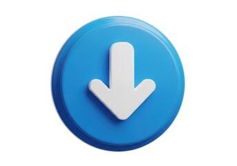 Download button icon with white arrow pointing down on blue background