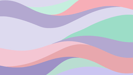 Abstract wavy background with pastel colors, modern and decorative design