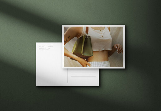 Cardboard Postcard Mockup
