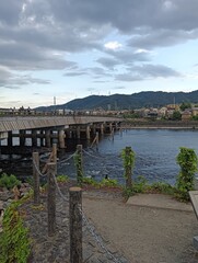 Uji River in Uji City, Kyoto Prefecture, Japan