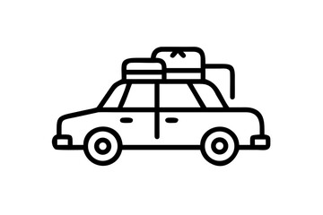 Vintage 1960s Sedan Packed for Road Trip Adventure 1960s car vintage car