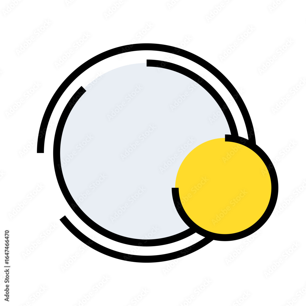 Poster futuristic circle hud element. modern circular interface frame design. scifi circle graphic overlay 