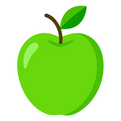 green apple isolated on white