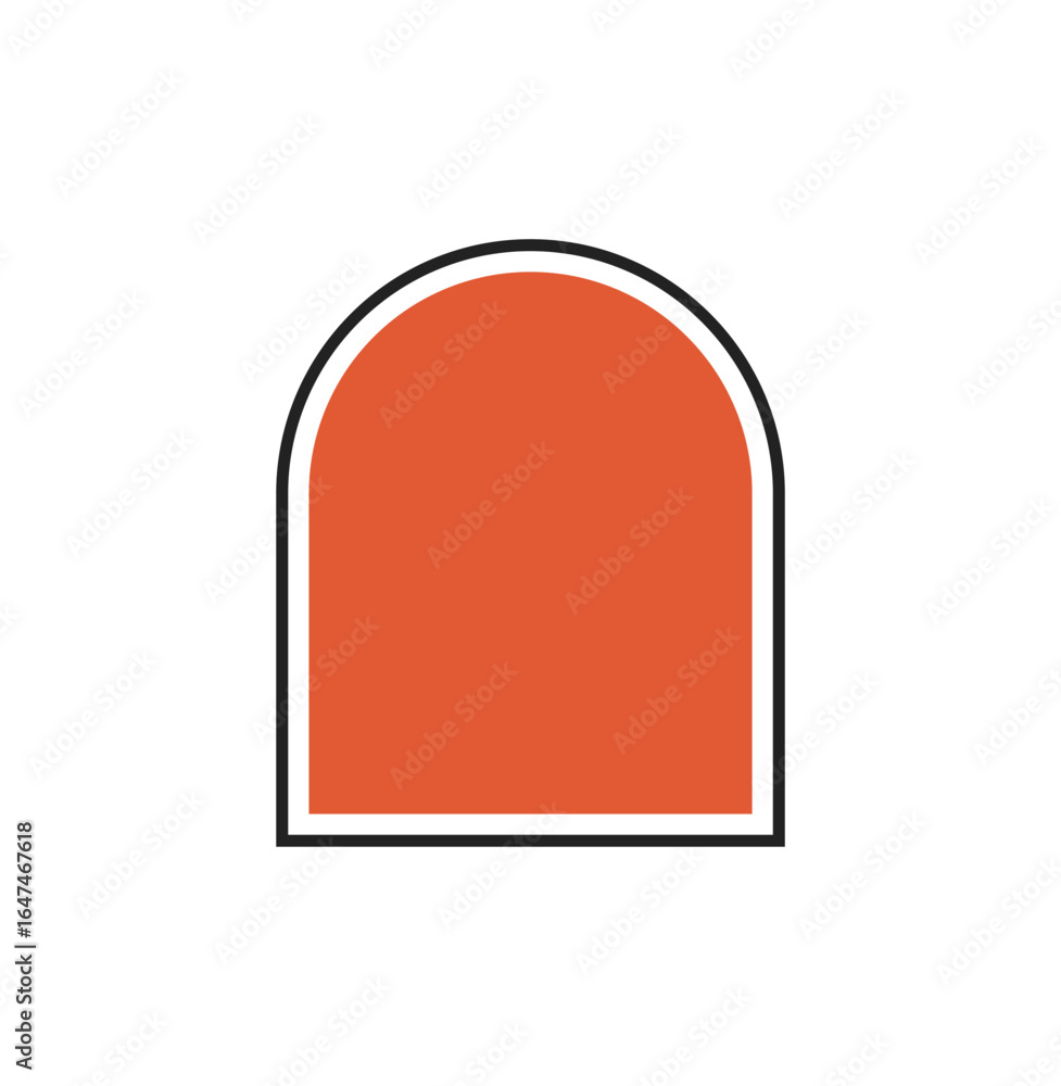 Poster rectangle vector illustration. modern design element in flat style. futuristic sticker concept.