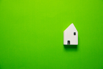 Wooden house model. Real estate concept