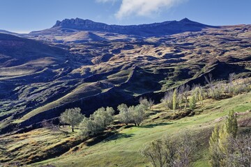 Geological formation evocating Noah's Ark, Dogubayazit, Turkey