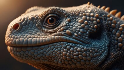 Fototapeta premium Close-up lizard head