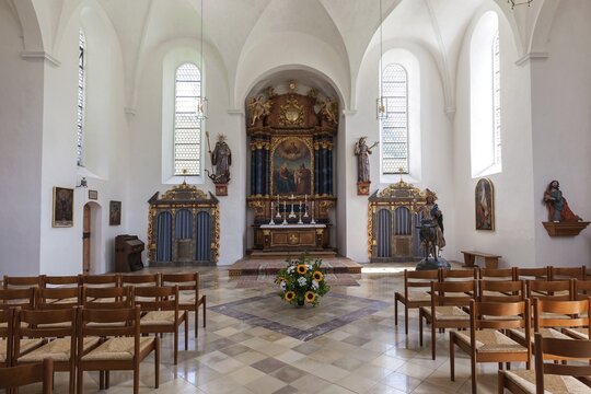 Chancel of St Maria Loretto Chapel, Oberstdorf, Oberallg&auml;u, Allg&auml;u, Bavaria, Germany