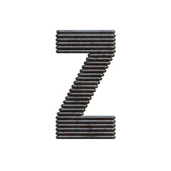 Rusty Wire 3D Alphabet or PNG Letters