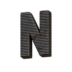 Rusty Wire 3D Alphabet or PNG Letters