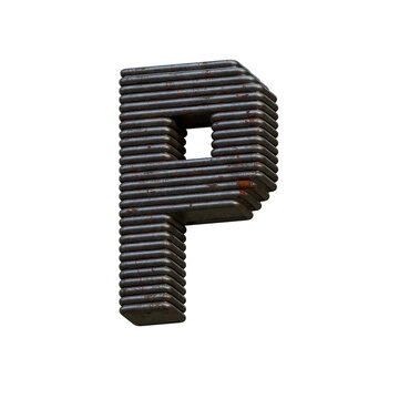 Rusty Wire 3D Alphabet or PNG Letters