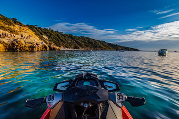 snorkeling in the sea