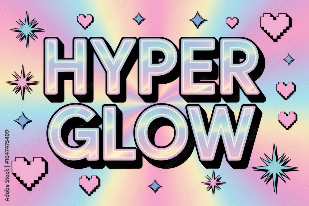 Poster holographic pastel 
