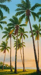 Obraz premium palm trees on the beach