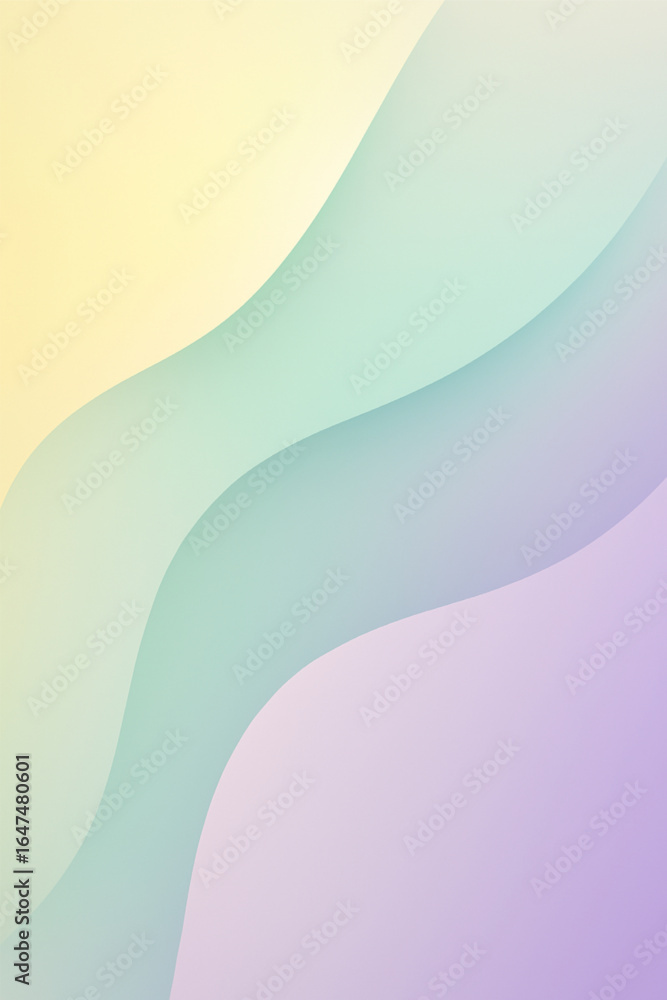 Poster abstract flowing pastel gradients create a soft and modern design backdrop with elegant curves