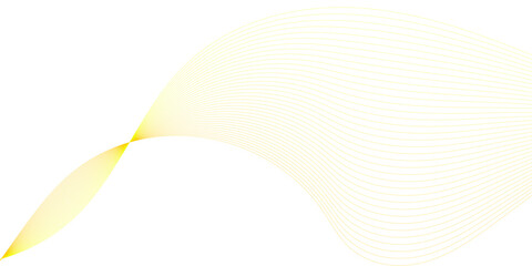 Golden and white wavy curve line with digital future technology concept background. Line art striped graphic template, banner background. Vector illustration.	

