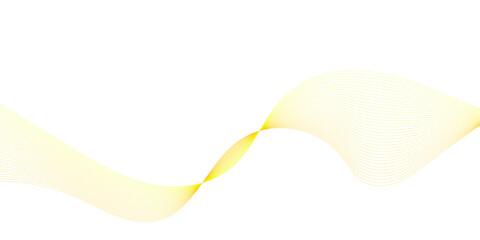 Golden and white wavy curve line with digital future technology concept background. Line art striped graphic template, banner background. Vector illustration.	
