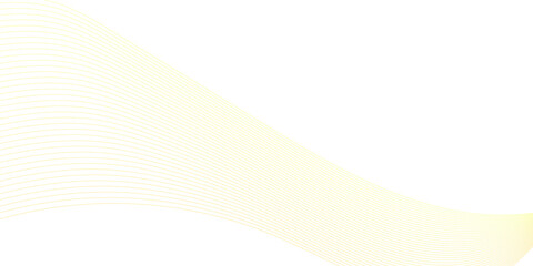 Golden and white wavy curve line with digital future technology concept background. Line art striped graphic template, banner background. Vector illustration.	
