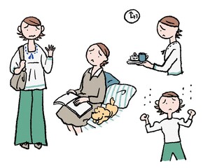 落ち込み思い悩む女性