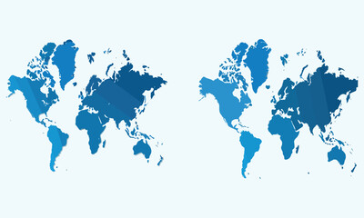 Fototapeta premium Modern Flat World Maps High-Resolution Colorful and Cutout World Map Designs