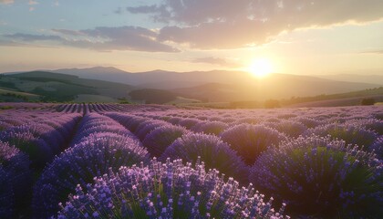 Fototapeta premium Sunset Over Lavender Hills