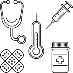 vector set of medical icons