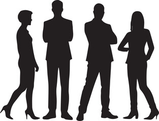 vector silhouettes of people