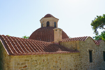 Building with a dome on top and a chimney