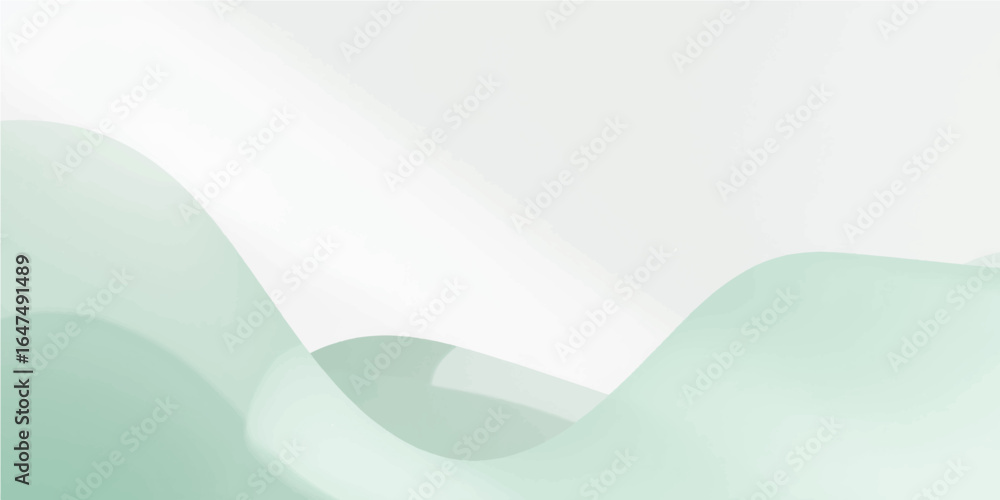 Poster minimal soft mint green abstract background. abstract soft wave background.
