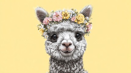 AKWARELOWE ALPAKA W WIANKU KWIATOWYM