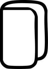 Simple Line Art Illustration of Two Documents.