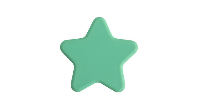 Mint star has smooth, rounded texture on black. Use for social media, branding, or web graphics with pastel or cosmic themes.