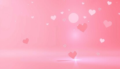 pink background with hearts