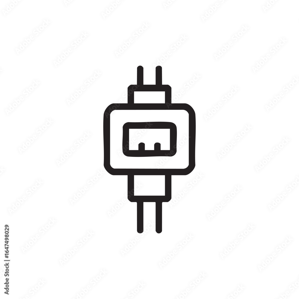 Poster a computer network device with two ports and an indicator.