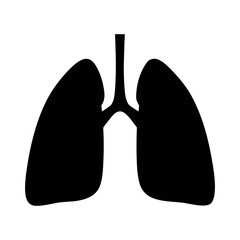 Human lungs anatomy diagram for medical education and healthcare resources black and white art